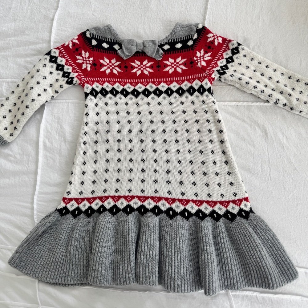 Gymboree Red and Gray Knit Dress